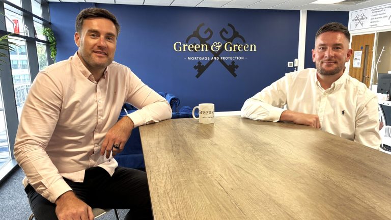 James Green (left), founder and managing director of Green & Green, with new mortgage and protection adviser Matt Collinson at the company’s offices at Bridgehead, Hessle.