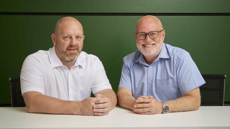 Mike Johnson (left), the new Managing Director at Houlton, with his predecessor Andrew Kingston.