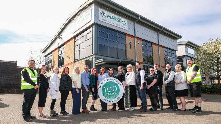 ‘Leading the weigh’ - staff celebrate Marsden’s special milestone outside its headquarters at the Genesis Business Park in Rotherham, Yorkshire